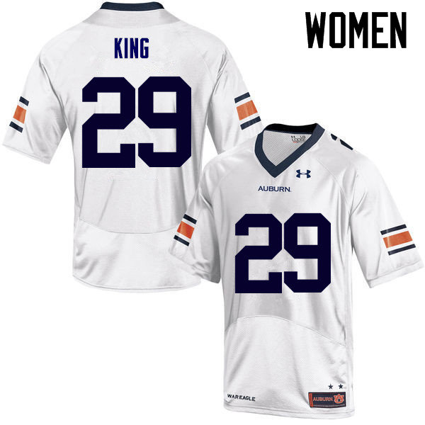 Women's Auburn Tigers #29 Brandon King White College Stitched Football Jersey